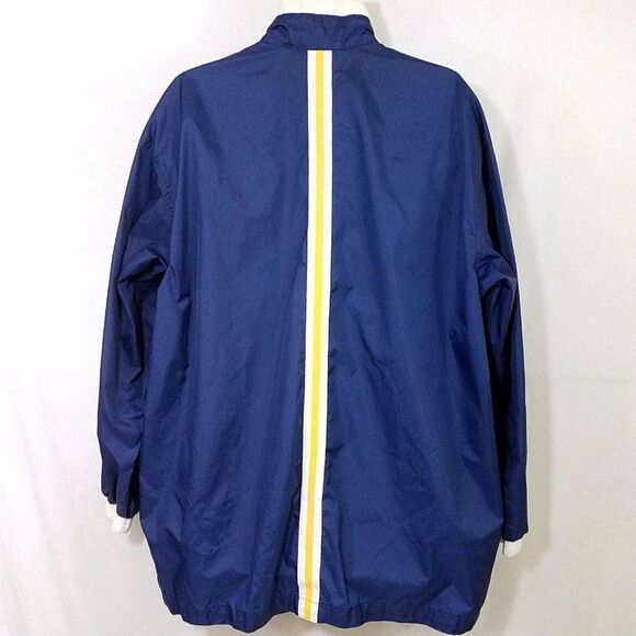 Nike Windbreaker Jacket Vintage 90s Full Zip Racer Racing Stripe Oversize Mens - Picture 2 of 4